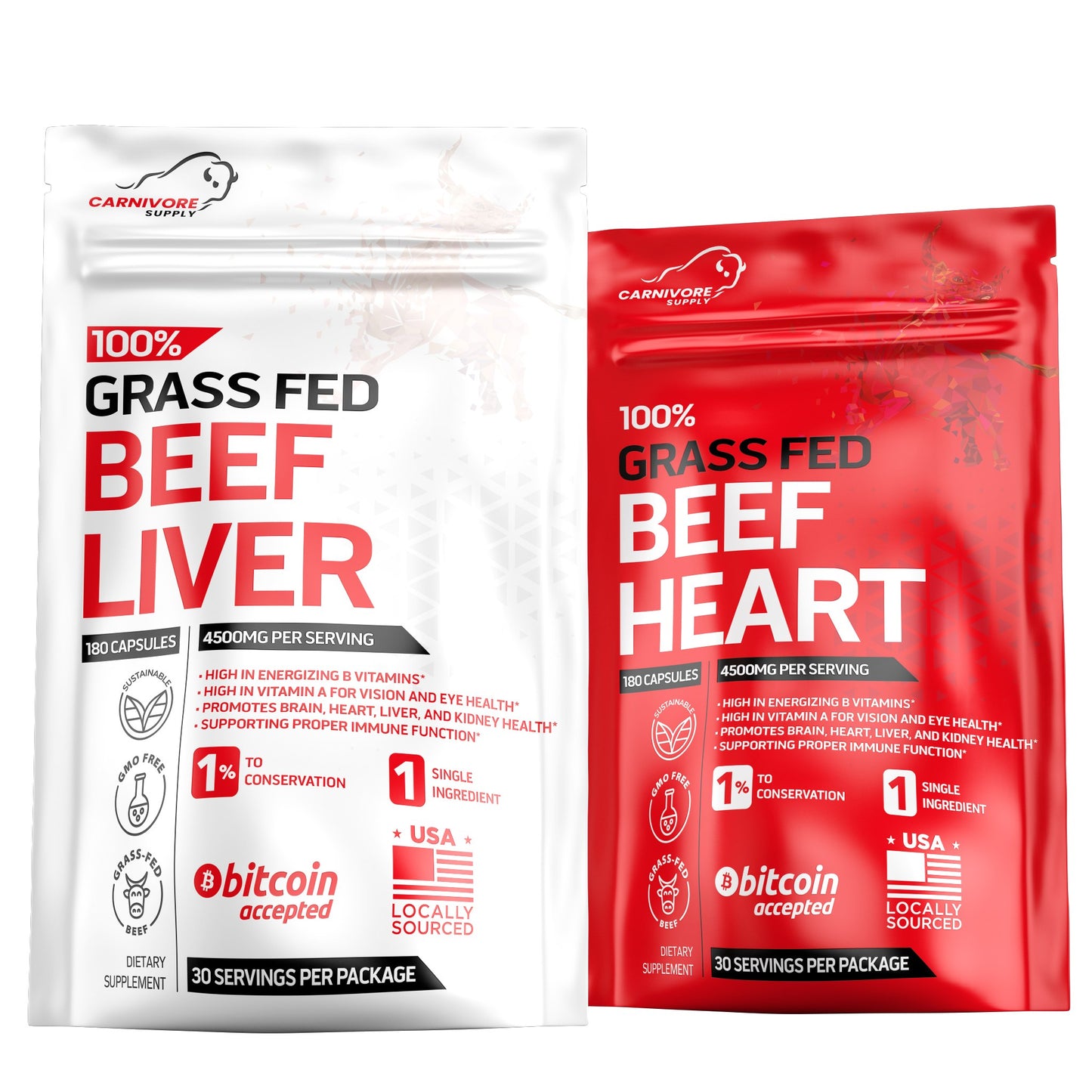Beef Liver and Heart Capsules — full supplement lineup