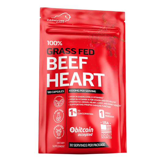 Beef Heart Capsules — 100% Grass-fed front packaging