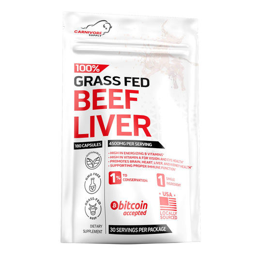 Beef Liver Capsules — 100% Grass-fed front packaging