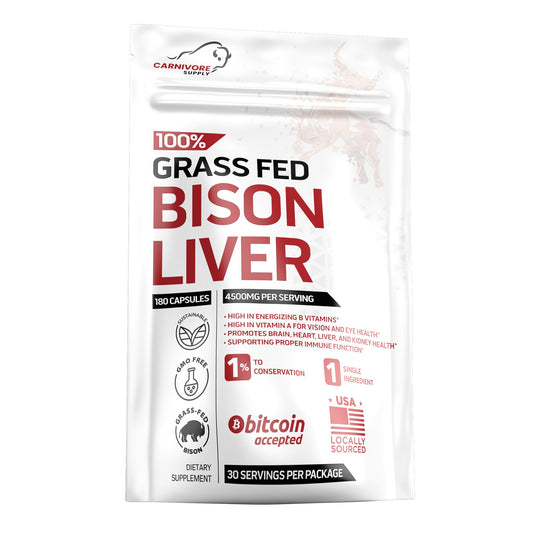 Bison Liver Capsules — 100% Grass-fed front packaging