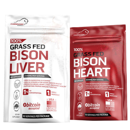 Bison Liver and Heart Capsules — full supplement lineup